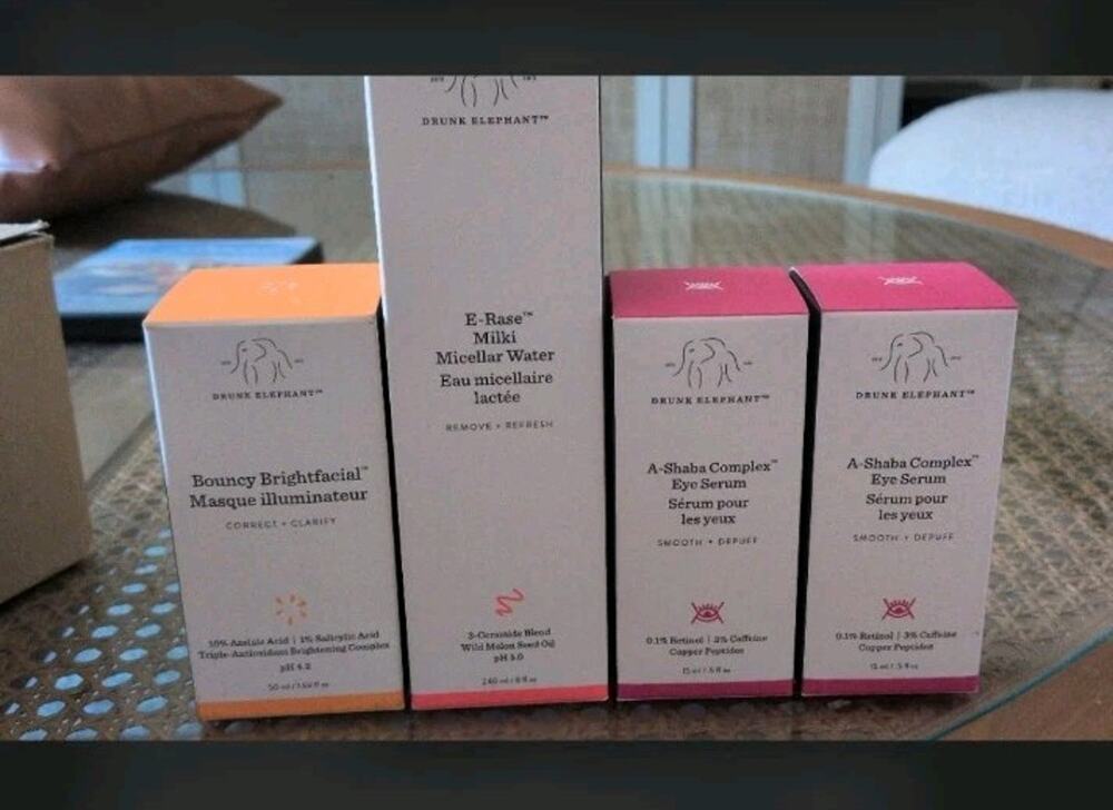 Authentic Drunk Elephant Skincare Bundle - New in Box Bouncy Brightfacial, E-Ra